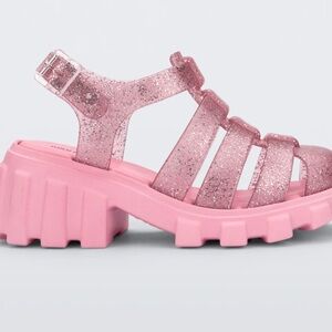 Mini Melissa jelly heels pink girls size 1